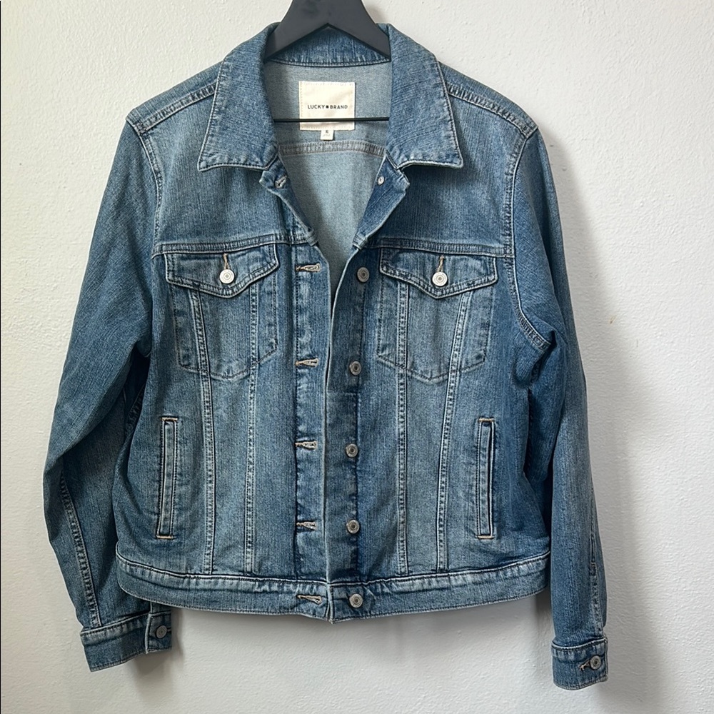 Lucky Brand tomboy denim trucker jacket size XL